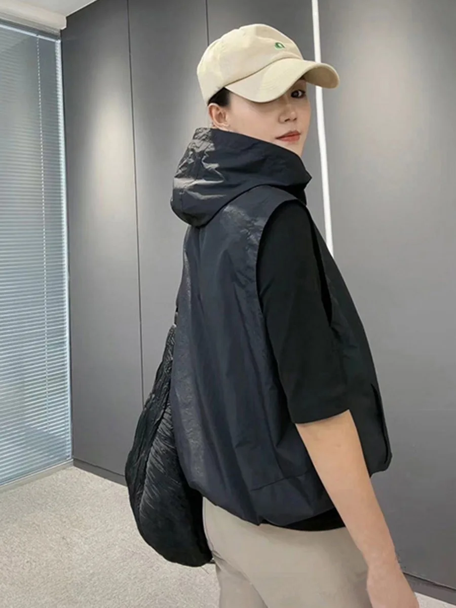 الربيع الصيف الصدريات النساء سترة مقنعين موضة الترفيه الرياضة سترات الحماية من الشمس السيدات سترات بلا أكمام