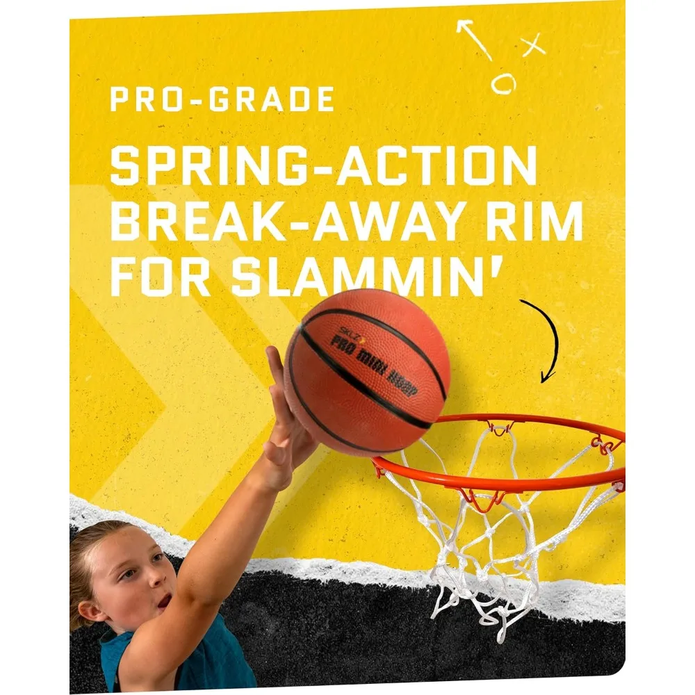 Mini Indoor Basketball Hoop - Over Door Portable Set for Home Office Dorm Practice Games Gifts