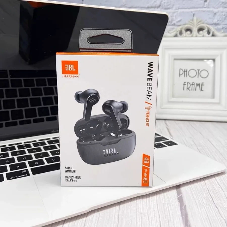 

Оригинальные беспроводные наушники JBL WAVE BEAM True Wireless с Bluetooth, защитой кабеля, кабелем 0,3 м, чистым звуком при звонках и длительным временем работы.