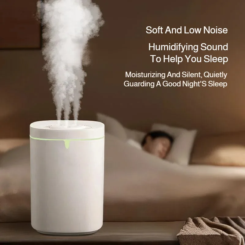 8L Mist Air Humidifier Large Capacity Quiet Aromatherapy Light Automatic Power-Off Safety Protection for Home Office Use