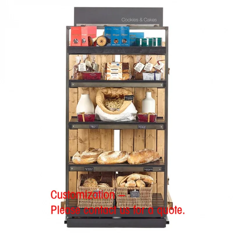 custom.New Arrival Wood Fruit and Display Grocery Shelves Shop Labels Decorating Design Vegetable Rack Shelf Rack Supermarket St