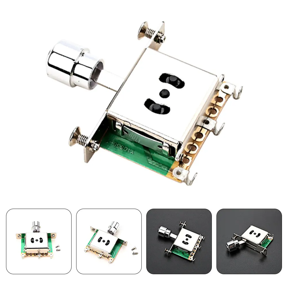 

Electric Guitar Switch for Way Pickup Lever Golden Retriever Toggle Metal Three Silver Rocker