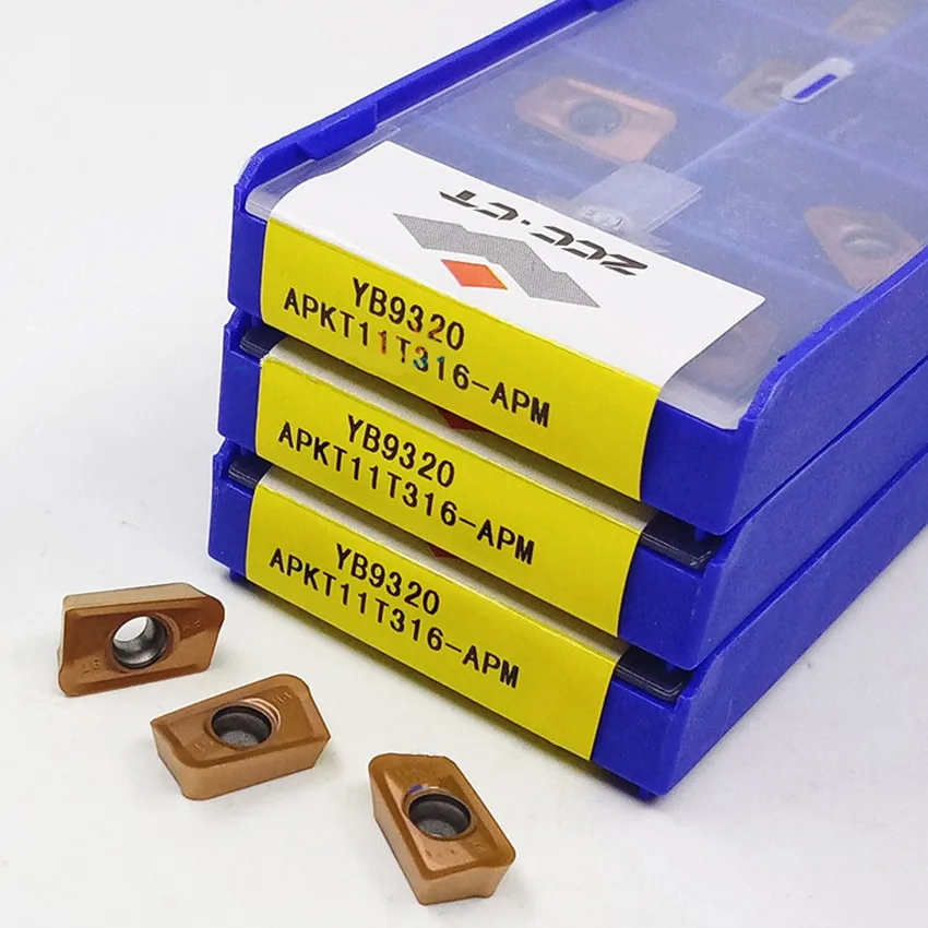 Imagem -02 - Pcs Box 10 Apkt11t308 Cnc Pastilhas de Metal Duro Zcc.ct Apkt11t312-apm Yb9320 Apkt11t316-apm Yb9320 Apkt11t320-apm Yb9320 Apkt11t304