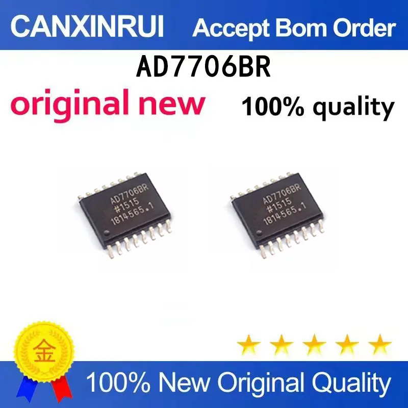 (5pcs-100pcs）AD7706BR AD7706 16 bit 3-channel AD converter, brand new original SOP16