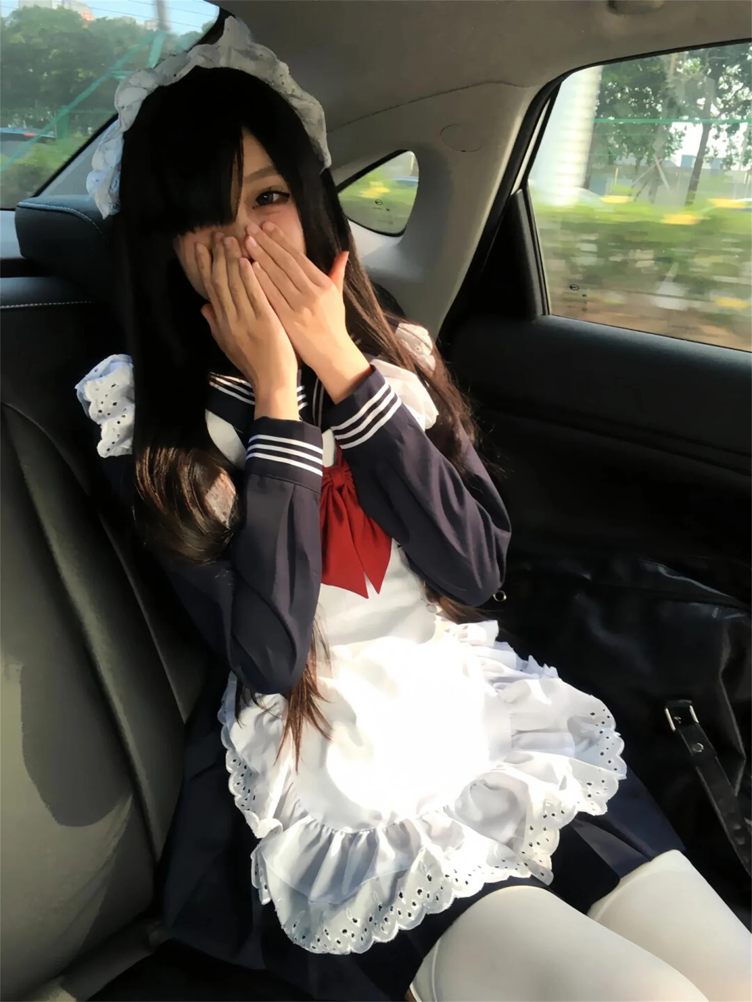 

Костюм на Хэллоуин: комплект с длинным рукавом, матросский костюм, костюм горничной, школьная форма JK, футболка, красный цвет, женская одежда