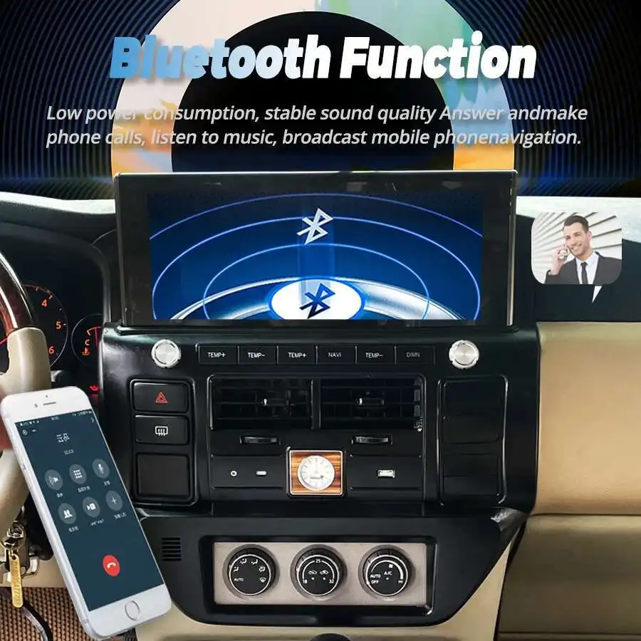 หน้าจอ Qled ขนาด 12.3 นิ้วสําหรับ Nissan Patrol Y61 Wireless Carplay เครื่องเล่นวิดีโอมัลติมีเดีย Android วิทยุ Cluster อัพเกรด