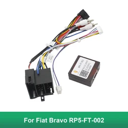 Car 16pin Wiring Harness Adapter Canbus Box Decoder Android Radio Power Cable For Fiat Bravo RP5-FT-002