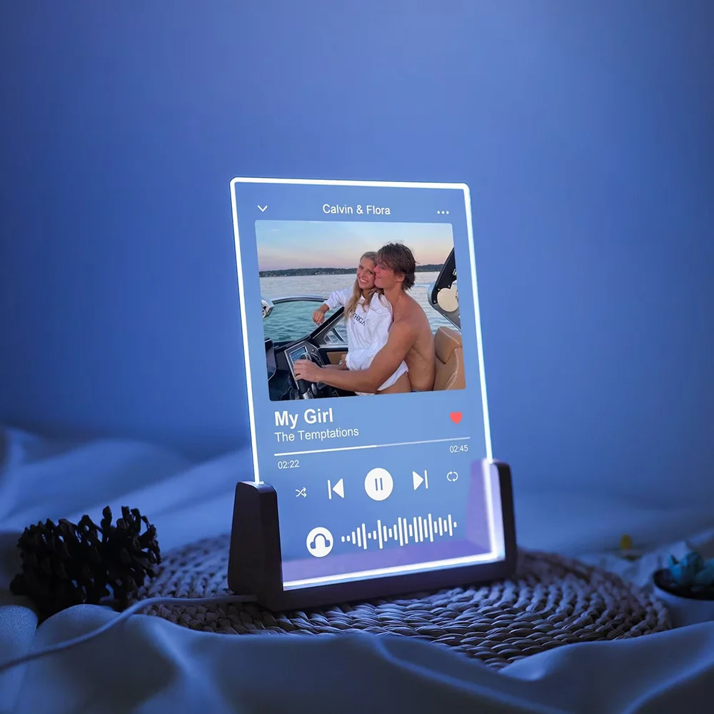 

Personalized Photo Night Light Custom Song Music Light Custom Couple Photo Light Gift For Music Lovers Present For Family Member