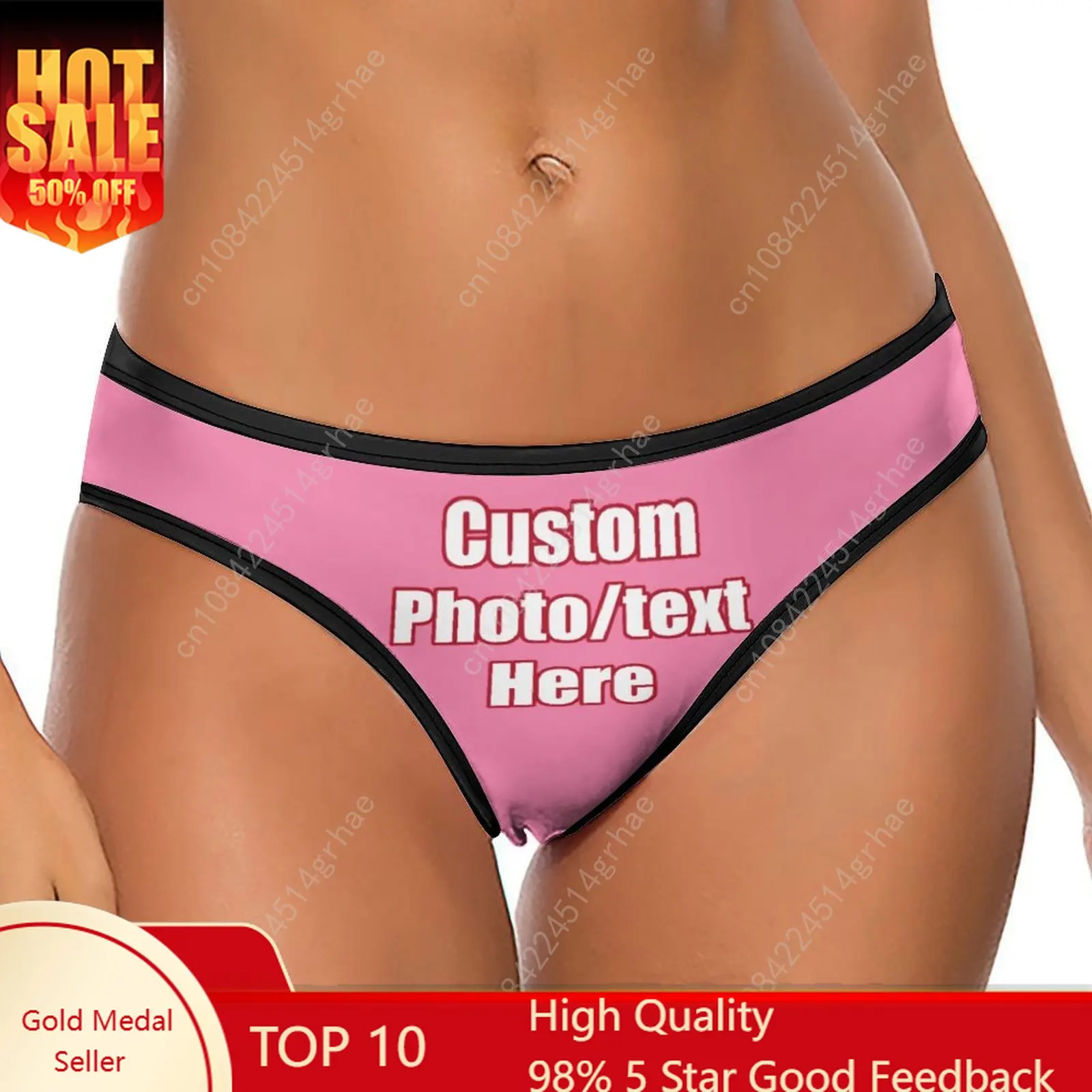 Customized Ice Silk Thong Panties Women's Briefs Soft and Comfortable Sizes S-2XL Suitable for Everyday Wear and All Seasons