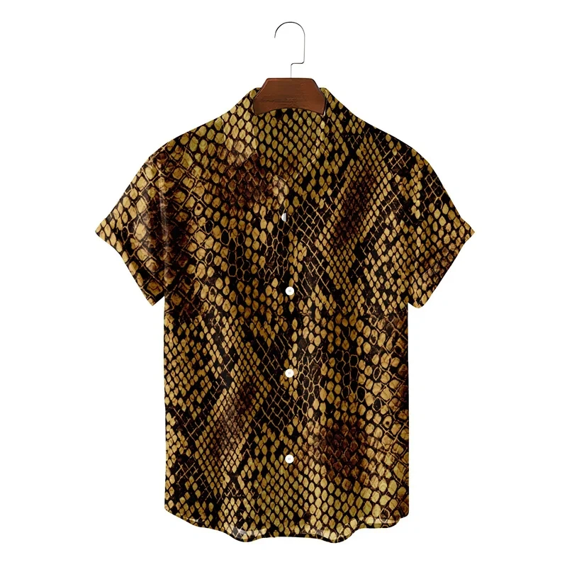 

Fashion Shirts For Men Streetwear Leopard Print Oversized Shirt 2024 Summer Harajuku Men Women Clothes Blouse Camisa Masculino