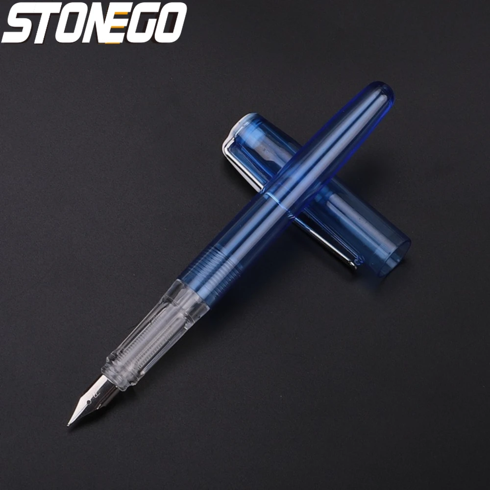 

Красочные прозрачные перьевые ручки, студенческая позитивная поза, офисный письменный инструмент, шариковые ручки