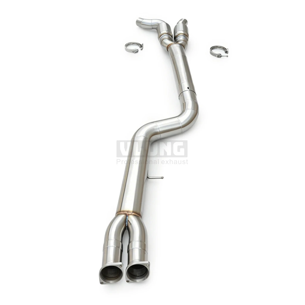 Stainless Steel Exhaust Mid Section with Resonator 3.5 Inch for BMW M3 M4 3.0T F80 F82 F83 2014-2019 Performance Upgrade