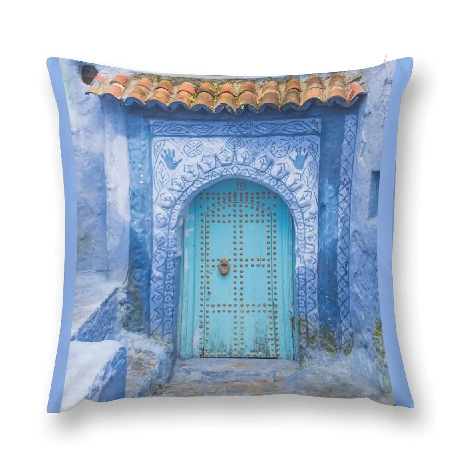 

Doorways - Morocco - Chefchaouen The Blue City 19 Throw Pillow Sitting Cushion Throw Pillow pillow