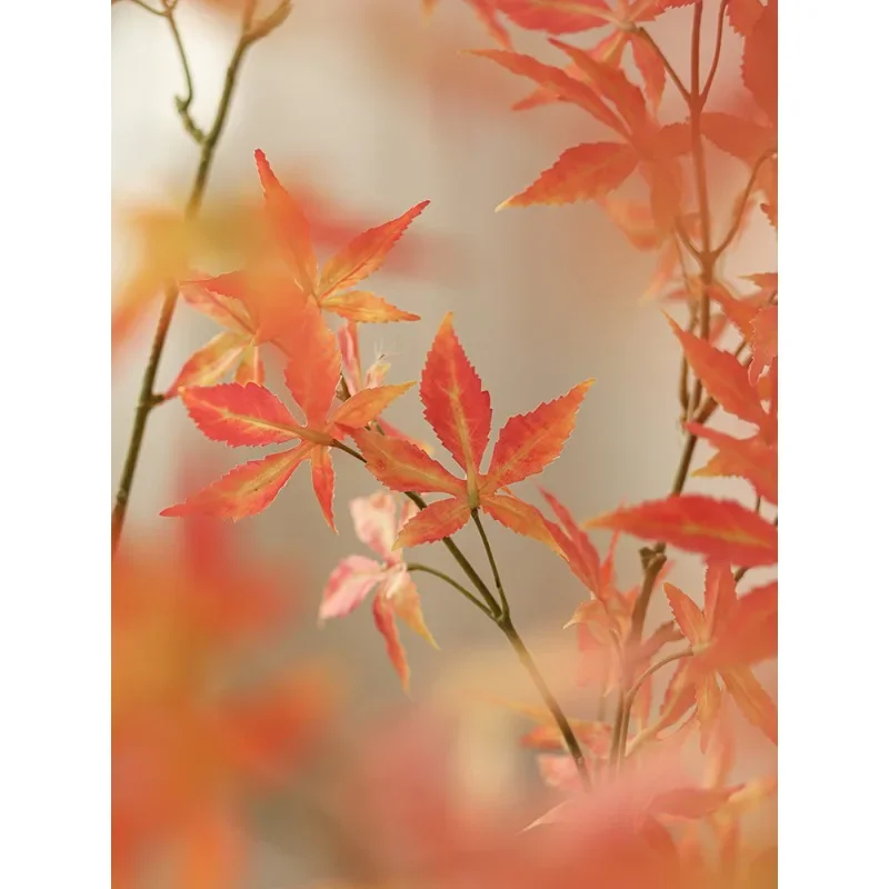 Simulation red maple tree simulation tree fake tree large living room indoor floor simulation