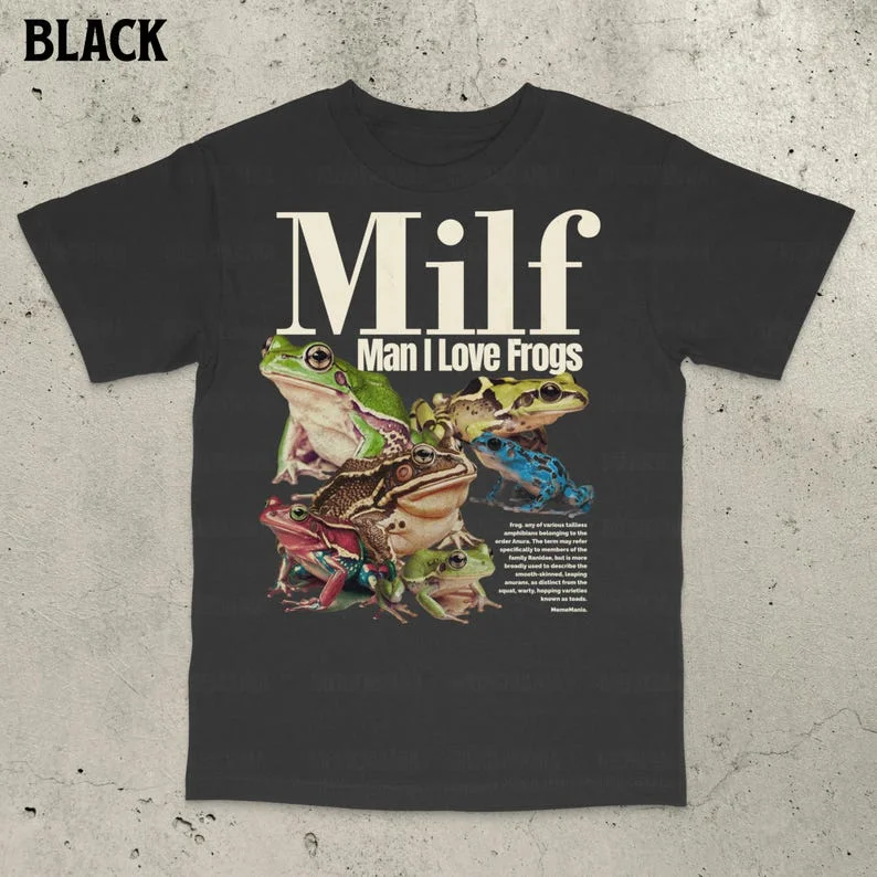 المتأنق، أنا أحب الضفدع الميمات الضفدع تيز ريترو للجنسين الهجومية للجنسين غير مناسبة مضحك الكمامة الهدايا الجنرال Z الميمات تيز ملابس الشارع القمم