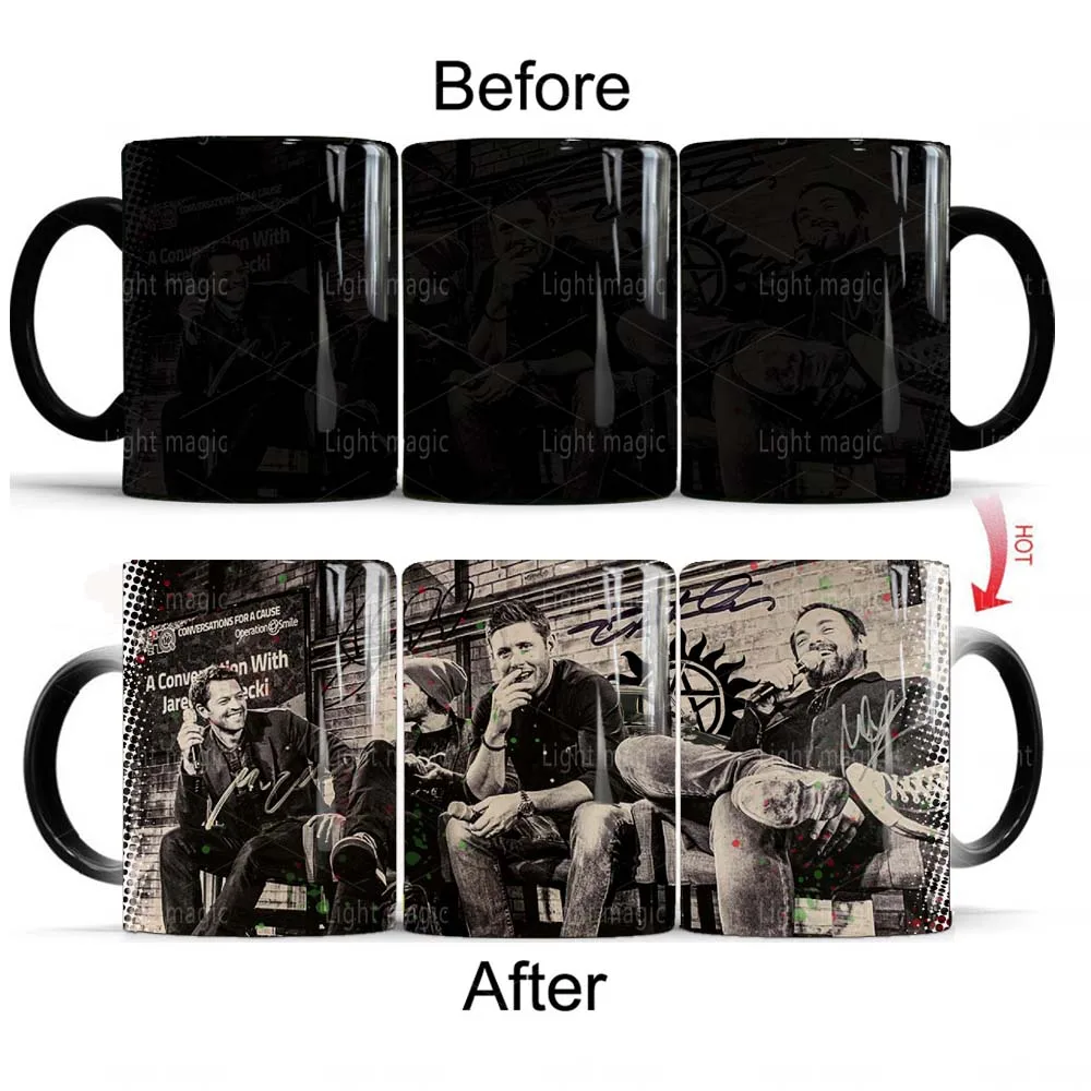 Supernatural Magic Coffee Mug 11oz Creative Ceramic Color Changed Tea Cup Boy Friend Birthday Gift