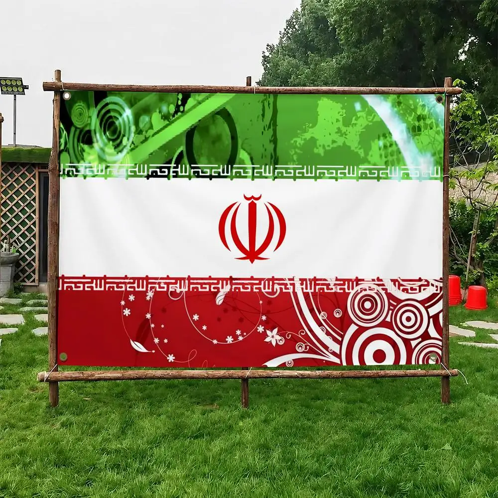 Iran Persian National Trendy Flags Flag Soft skin-friendly Durable Tapestry Outdoor party Home living room bedroom Decoration