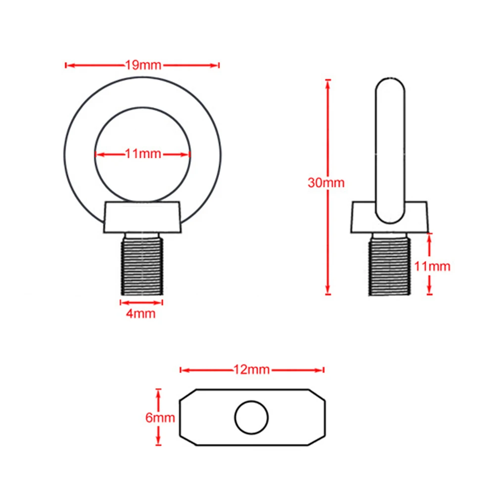 2PCS M4 Hebe Auge Mutter Verschluss Edelstahl M4 Zelt Stopper Track Mount Hebe Auge Muttern/Schraube für RV boot Camper Markise