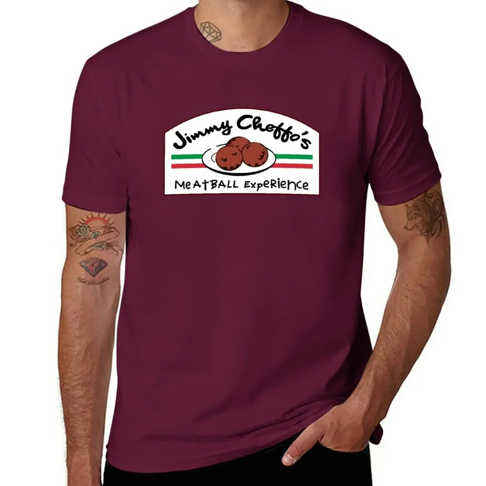 Jimmy Cheffo's Meatball Experience T-Shirt quick-drying Aesthetic clothing sweat tshirts for men