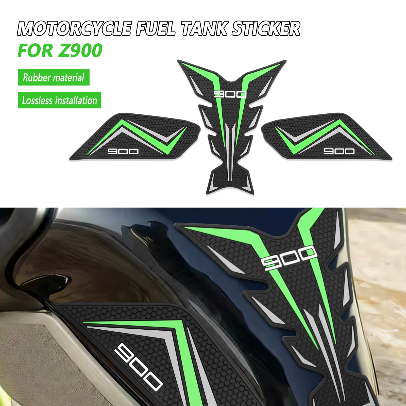 

Fit For Kawasaki Z900 z900 new Motorcycle Gas Tank Pad Knee Grip Kit Anti Slip Tank Propection Pad fuel tank pad