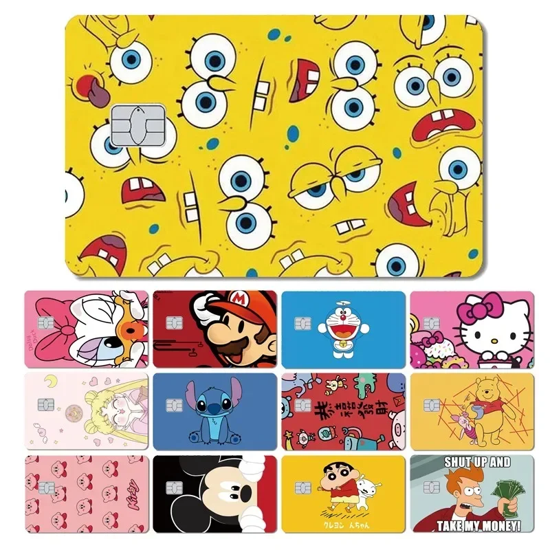 

Cute Cartoon Anime Duck Mouse Panda Matte PVC Sticker Film Skin Case for Credit Card Debt Card Small Large No Chip HT12