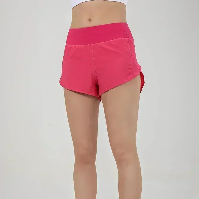 Zitrone beschleunigen Frauen Shorts zurück Reiß verschluss Taschen Sports horts mit Liner Running Gym Training Shorts Sportswear