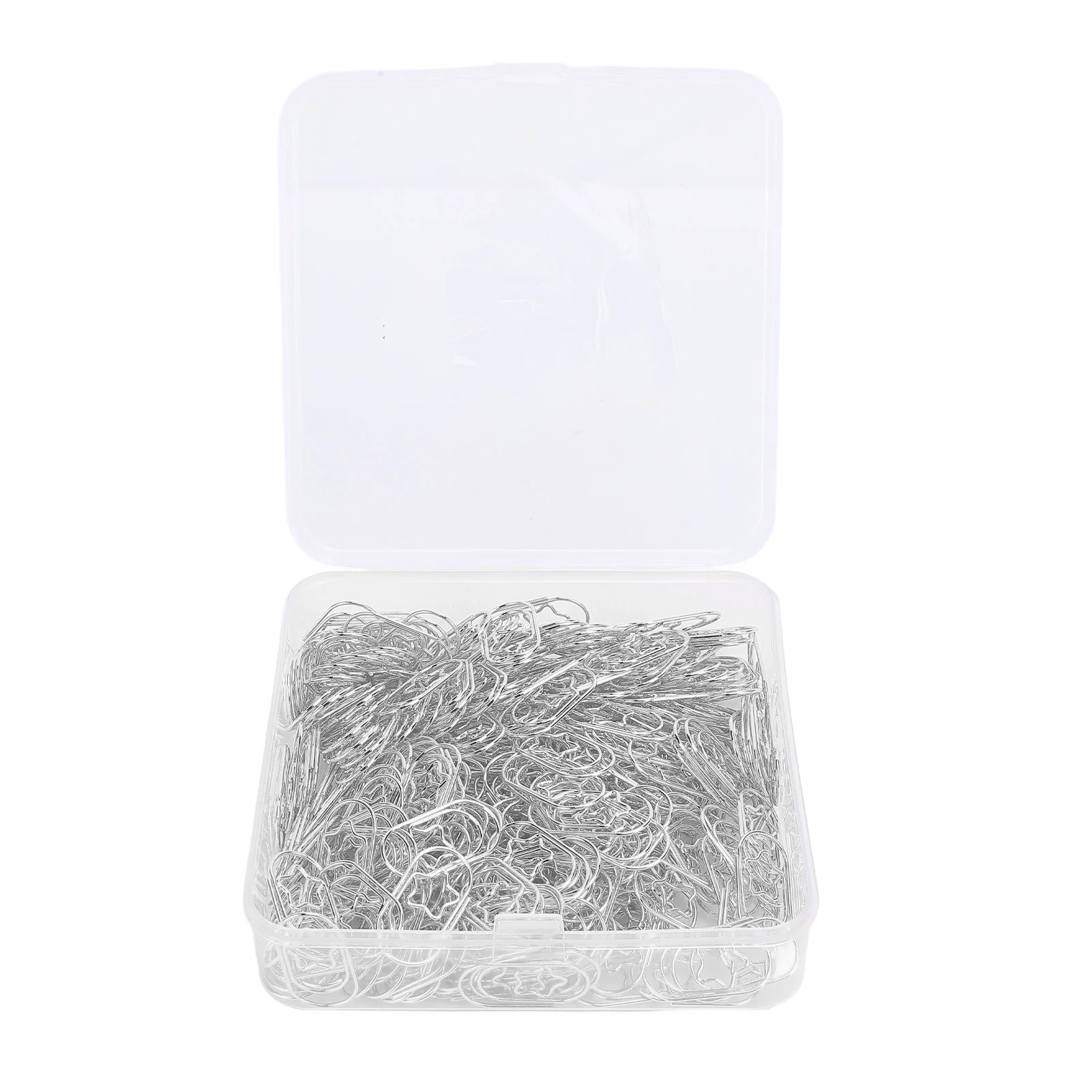 300 stuks paperclips met stervormige decoratie, roestvrij staal, antislip paperclips voor het organiseren van documenten op kantoor en in school.