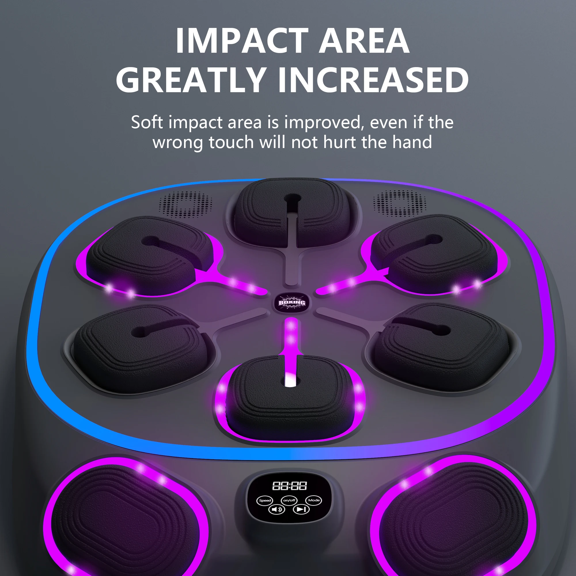 OEM نمط جديد الموسيقى الذكية الملاكمة الهدف دائم أجهزة لياقة بدنية الدمية اللكم حقيبة الموسيقى آلة الملاكمة للبالغين #3