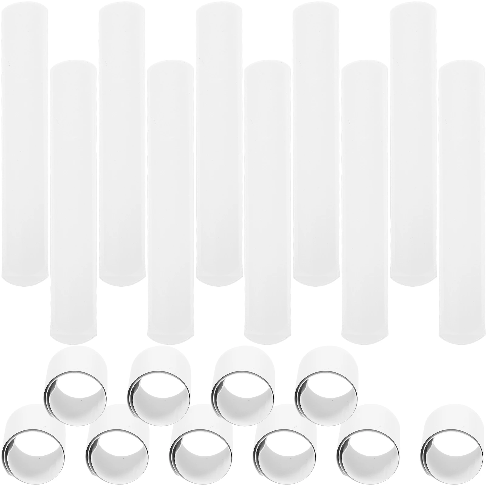 

20pcs DIY Snap Pvc Graffiti Bracelet Bracelets PVC Graffiti for Kids Child Flexible White Design Gifts