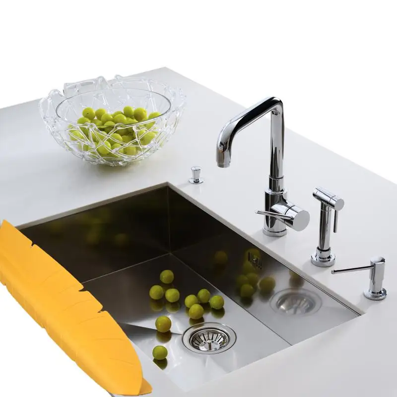 

Sink Splash Guard With Suction Cups Banana Leaf Guard Reusable Kitchen Sink Water Guard For Kitchen Counter And Bathroom