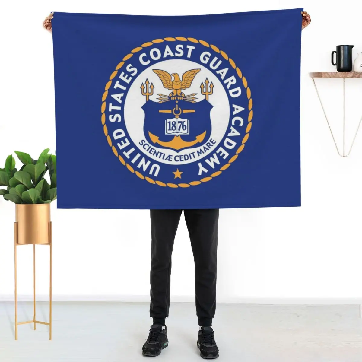 United States Coast Guard Academy Throw Blanket Stuffeds for babies funny gift Tourist Extra Large Throw Comforter Blankets
