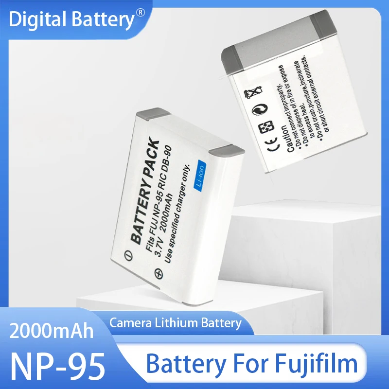 NP-95 Camera Battery 2000mAh Rechargeable Batteries For Fujifilm FinePix F30 F31fd Real 3D W1 X-S1 X100 X100s NP 95 Battery