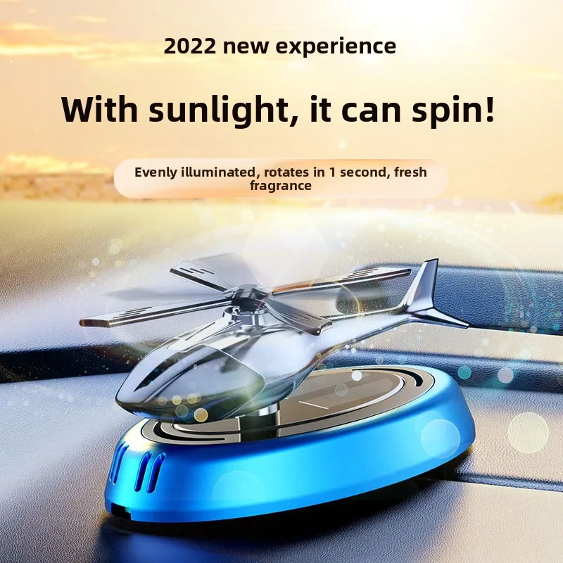 Creative Car Aromatherapy Solar Plane Center Console Perfume Ornament Rotary Seat Pendulum - Automobile Interior Decor
