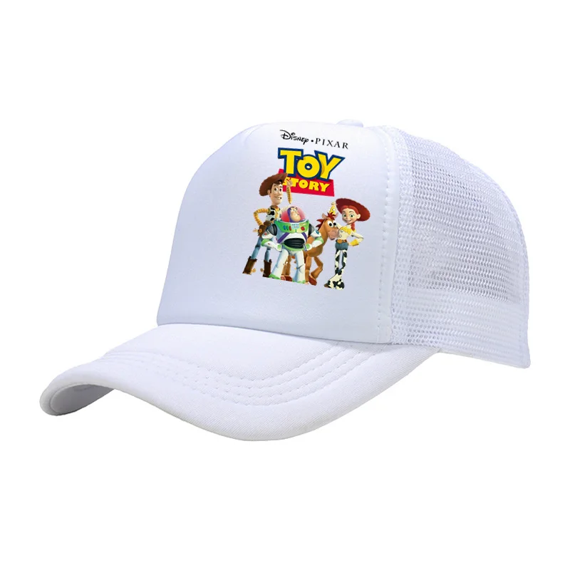 Disney Toy Story Woody Buzz Lightyear Figure Baseball Caps Cartoon Baseball Cap Kids Summer Hat Mesh Adjustable Sun Hat Visor