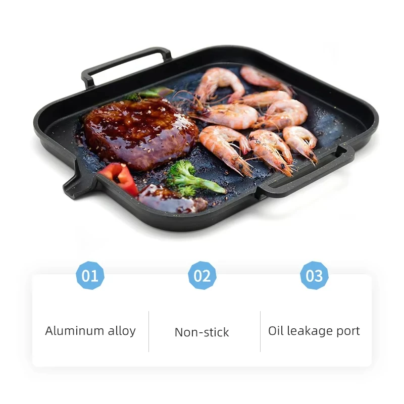 الكورية التعريفي طباخ لوحة الشواء الحجر الطبي دخاني غير عصا المنزلية الفحم الغاز الشواء لوحة الحديد شواء شريحة لحم عموم #4