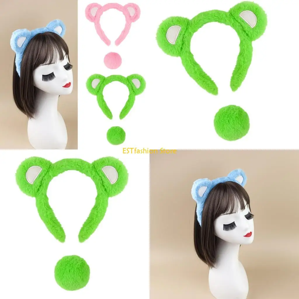 

Y5GC комплект костюмов маленького медвежонка с медвежьими ушами и хвостом, комплект нарядных платьев с животными на Хэллоуин