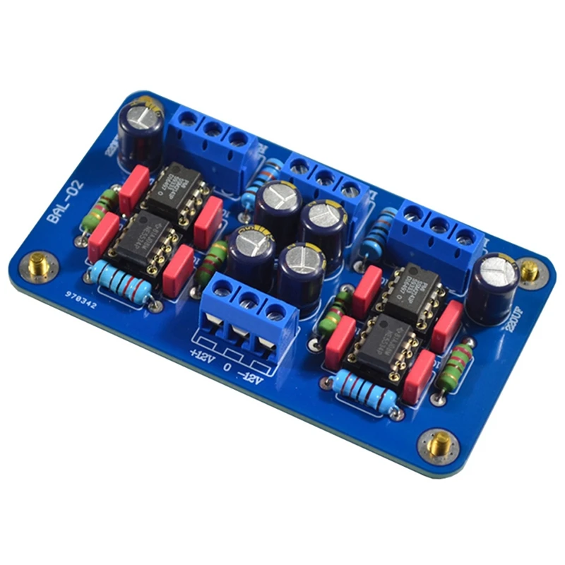 

LZ2141 Balanced XLR Input To Unbalanced RCA Single-Ended Signal Output Preamplifier Circuit 12-15V F9-005