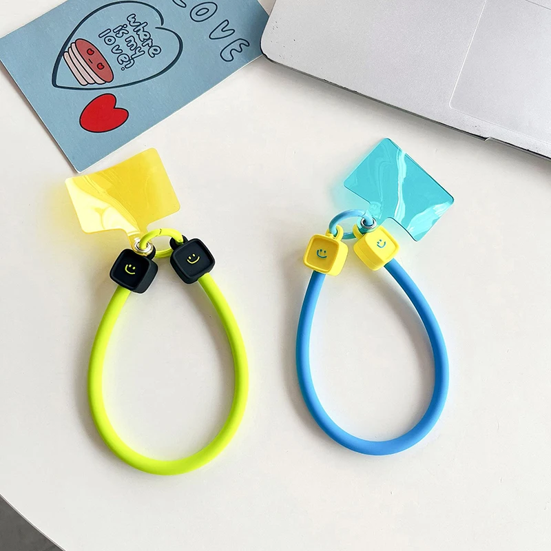 Mobile Phone Lanyard Short Wrist Strap Silicone Rope Hand Phone Case Universal Hanging Rope Solid Color Clip Cute Lanyard Keys image 3