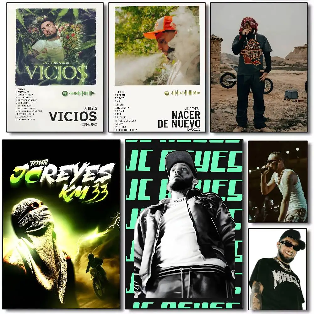 ملصق فني من RaPper J-JC R-Reyes مصنوع من قماش عالي الدقة وطباعة جمالية متقدمة لتزيين غرفة المعيشة والمنزل