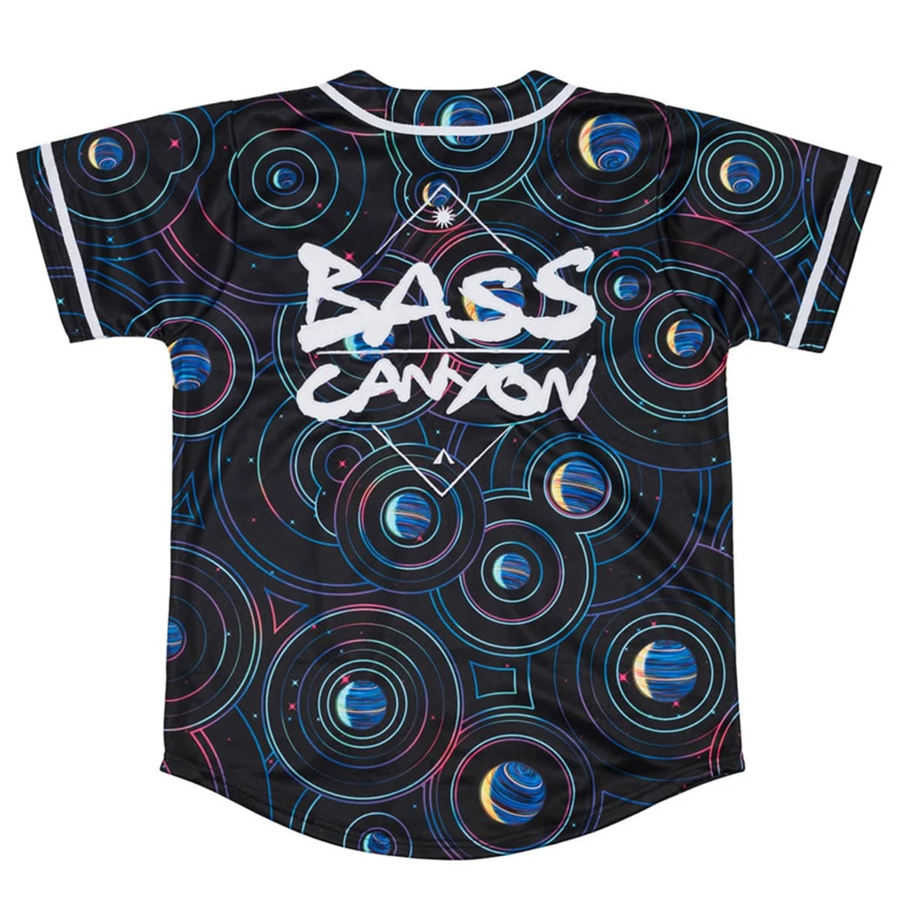 Excision BASS CANYON Graphic Jersey Harajuku Thin button Baseball Uniform Men/Women Baseball Jersey For EDM Festivals