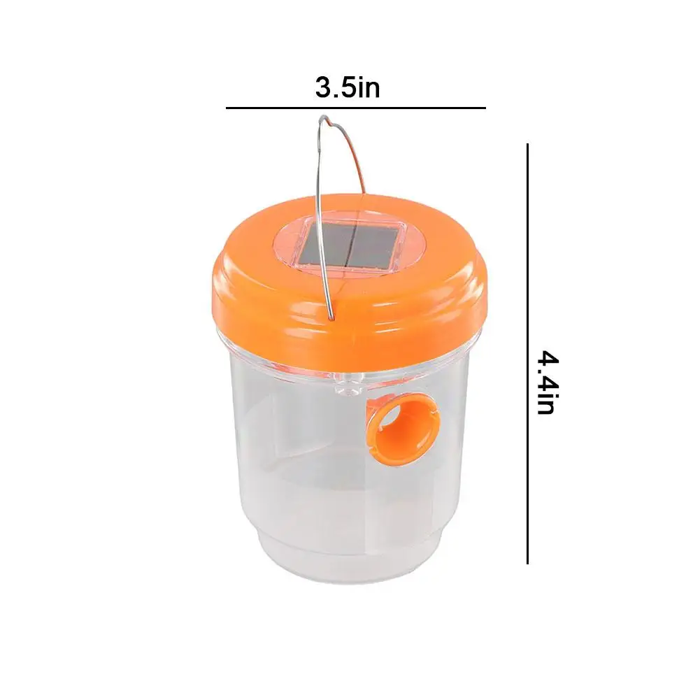 1pcs Solar Wasp Trap Waterproof Outdoor Hanging Trap Safe Non-Toxic Bee Hornet Traps Reusable Garden Fruit Fly Catcher