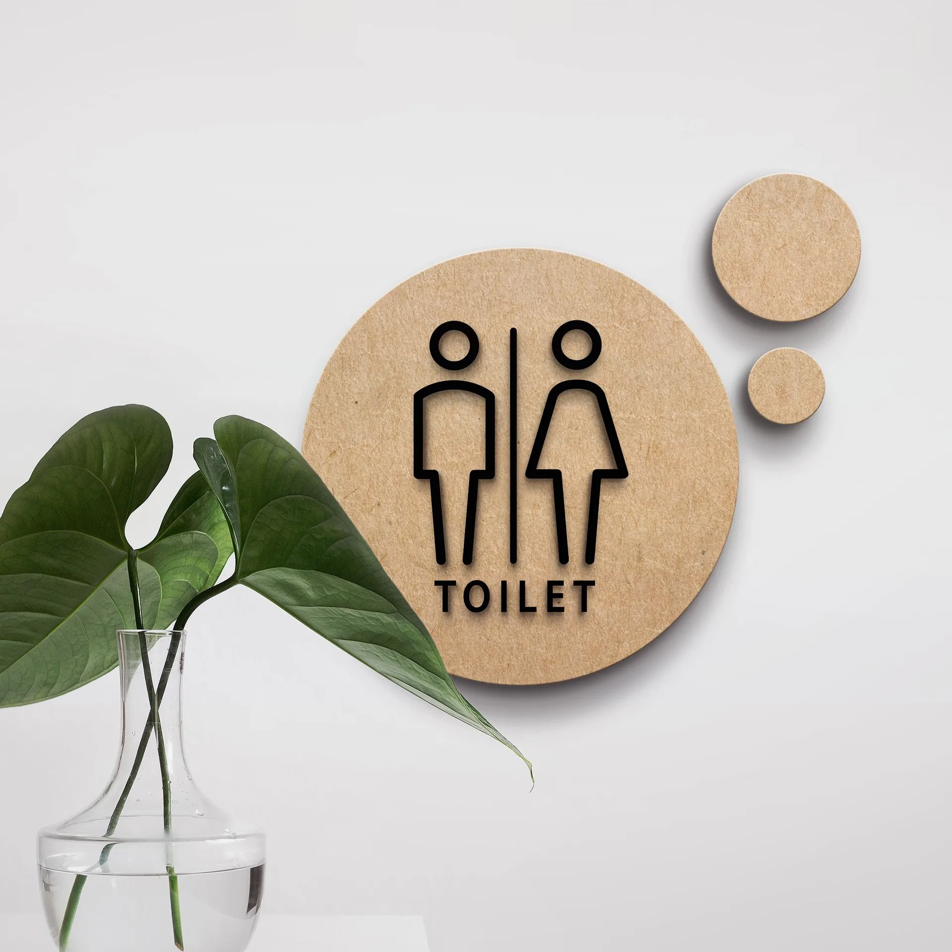 1PC Toilet door number, toilet sign,  acrylic three-dimensional male and female creative personality, minimalist style