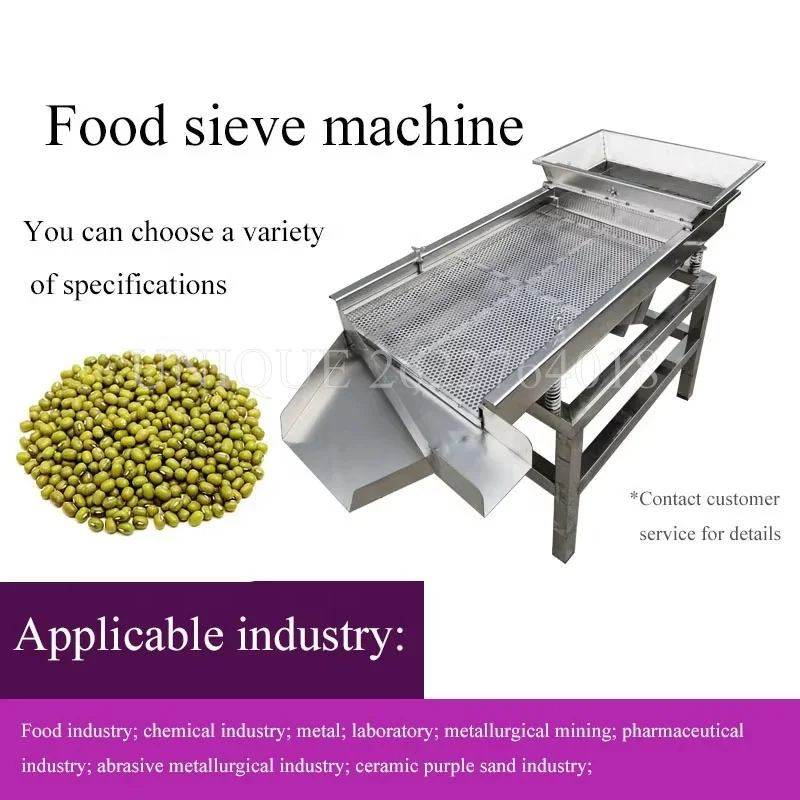 Automatic Linear Vibrating Screen Sand Vibrating Sieve Stone Sieve for Grain and Nuts Electric Food Vibrating Sieve Machine