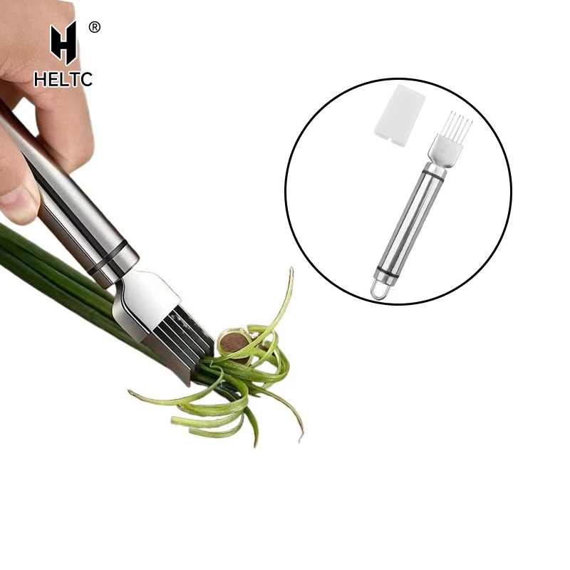 Stainless Steel Shred Silk The Knife Vegetable Garlic Cutter Food Speedy Chopper Green Onion Cutter Portable Kitchen Tool