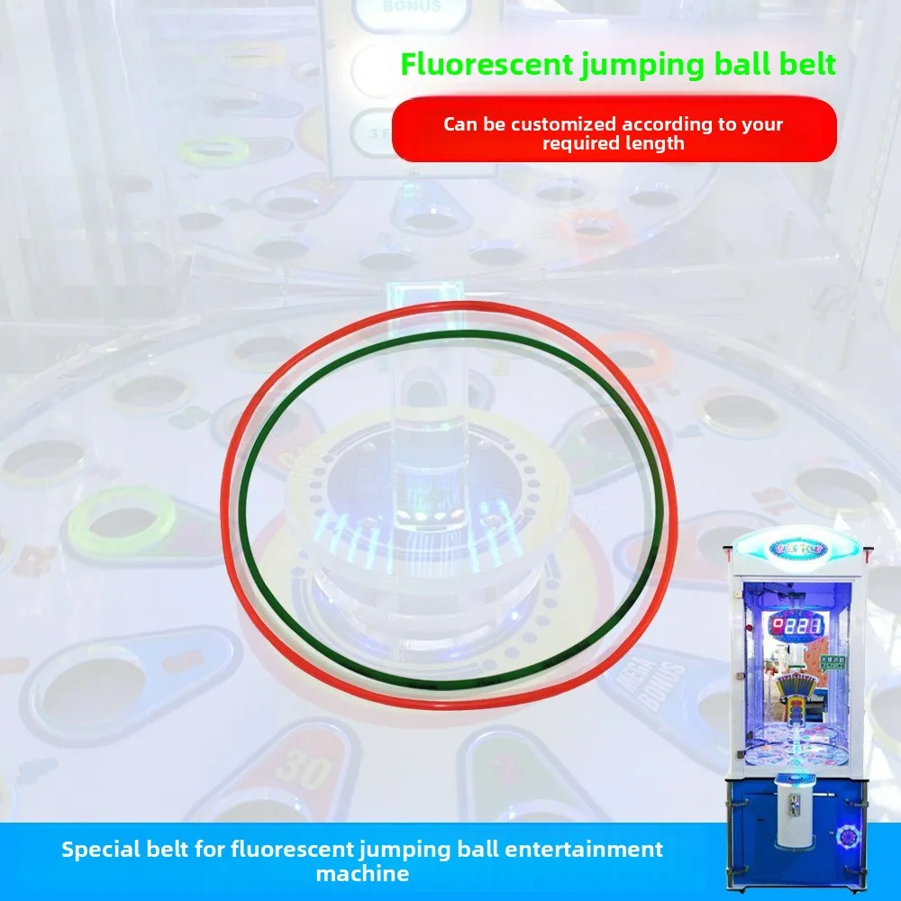 Wholesale Fluorescent Jump Ball Game Machine Parts Conveyor Round Rubber Band Direct Factory Machine Accessories Conveyor Belt