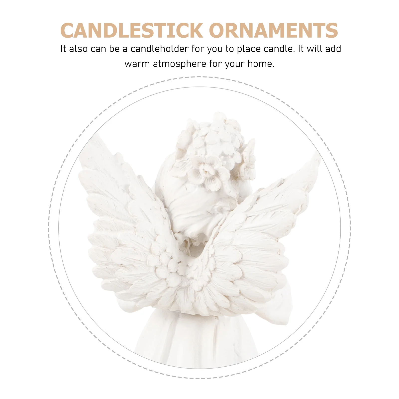 

Resin Angel Wing Holder Decorative Candlestick for Wedding Party Home Decor Table Centerpiece Romantic Jar Holder