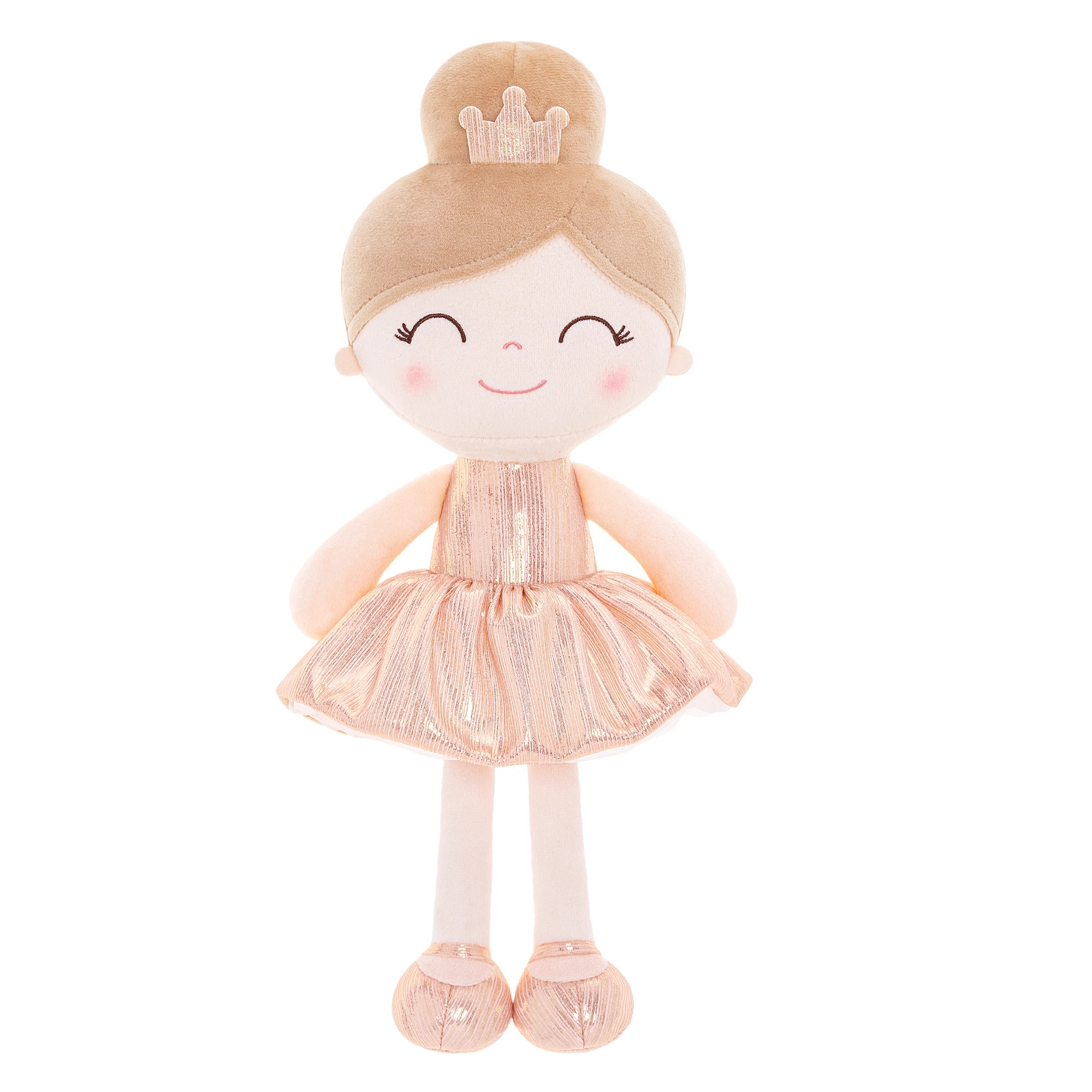 

Gloveleya Plush Toys Girl Gifts Baby Girl Plush Doll Glitter Crown Pink 30cm for baby's first birthday gift