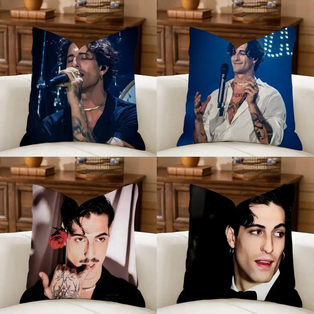 Singer D-damiano David Cushion Cover Organic Linen Square Pillow Case Durable Non-Allergenic And Kind To Skin
