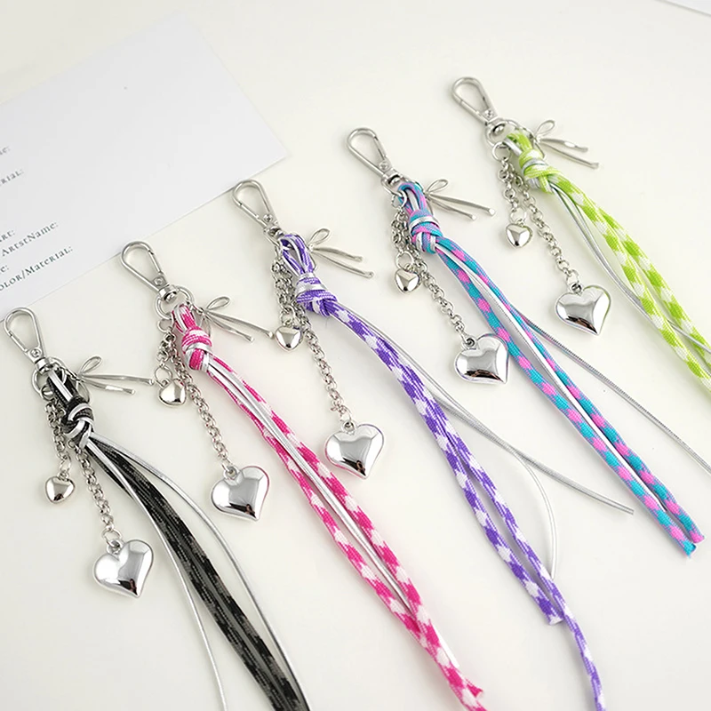 Woven Rope Bag Chain Pendant Decoration Colorful Keychains For Car Premium Bag Charm Ornaments