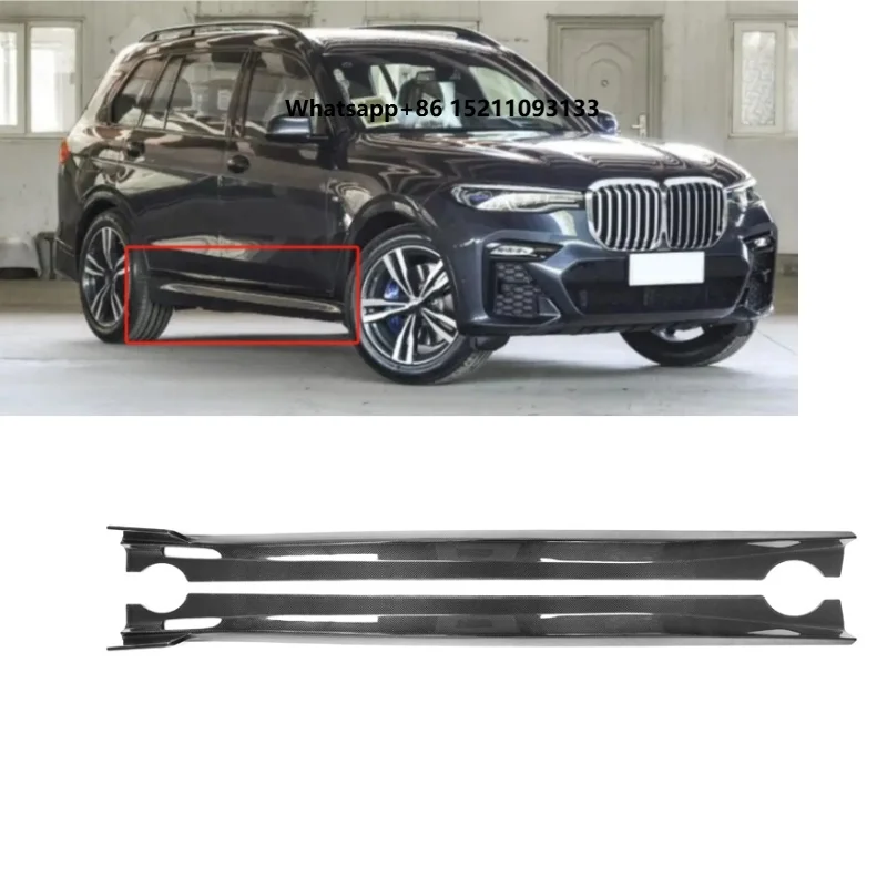 X7 G07 2019-2022 Carbon Fiber X7 G07 Car Front Bumper Side Skirts Carbon Fiber MP Style G07 Side Skirts